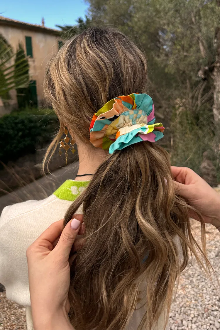 Abstract Scrunchie with Frill