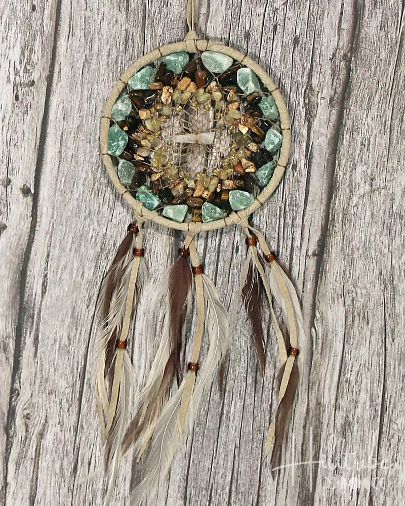 Aventurine Gemstone Medley Vision Seeker Dreamcatcher 4"