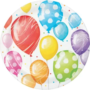 Balloon Bash Dessert Plates 8ct, 7in