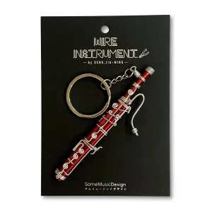 Bassoon Wire Art Keychain