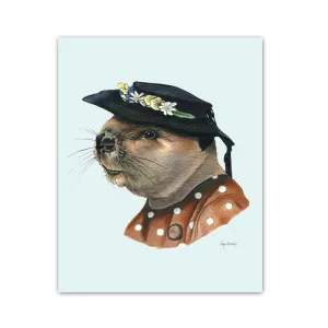 Beaver Lady Art Print