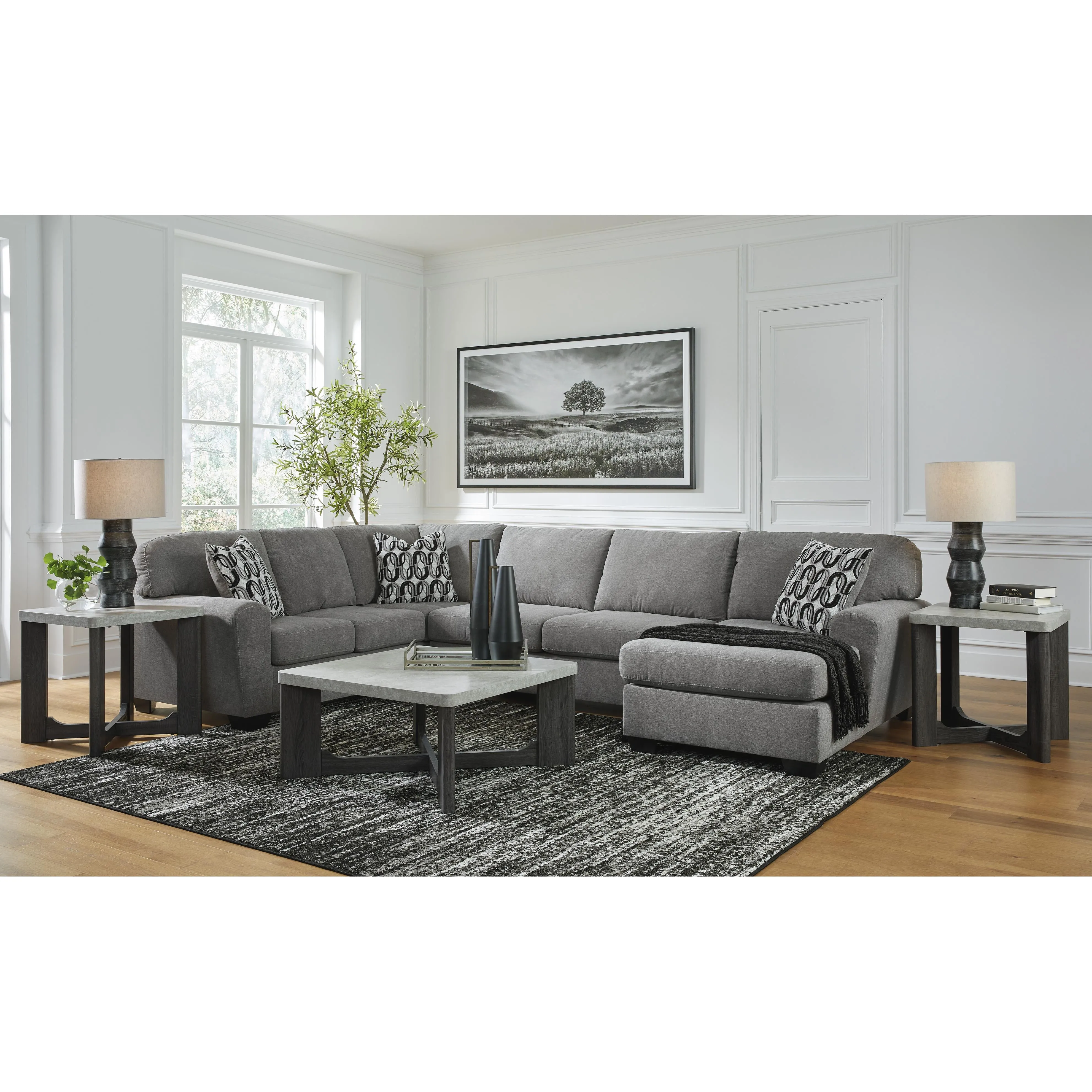 Benchcraft Birkdale Court Fabric 3 pc Sectional 3240266/3240234/3240217