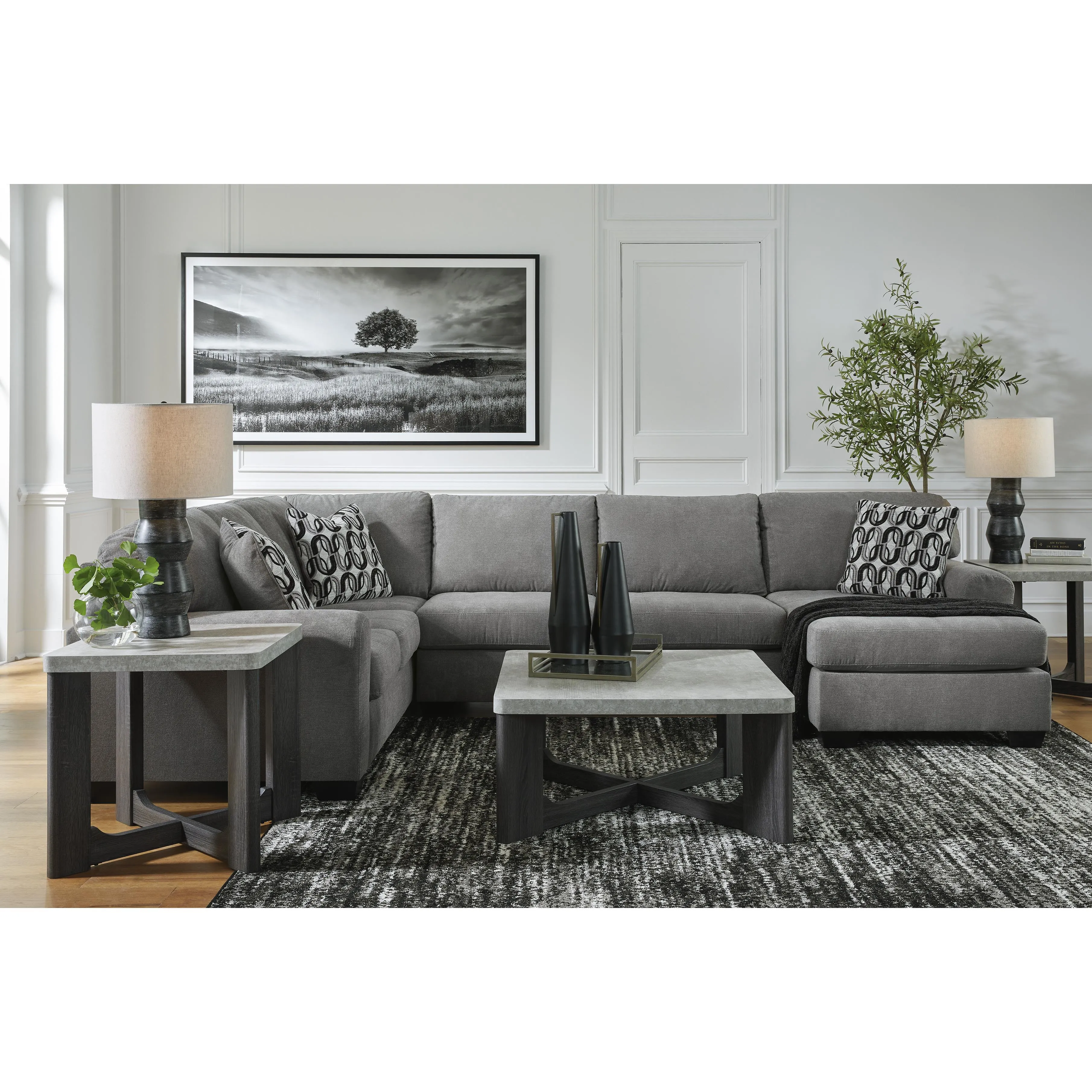 Benchcraft Birkdale Court Fabric 3 pc Sectional 3240266/3240234/3240217