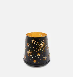 Black & Gold Tealight Holder Small