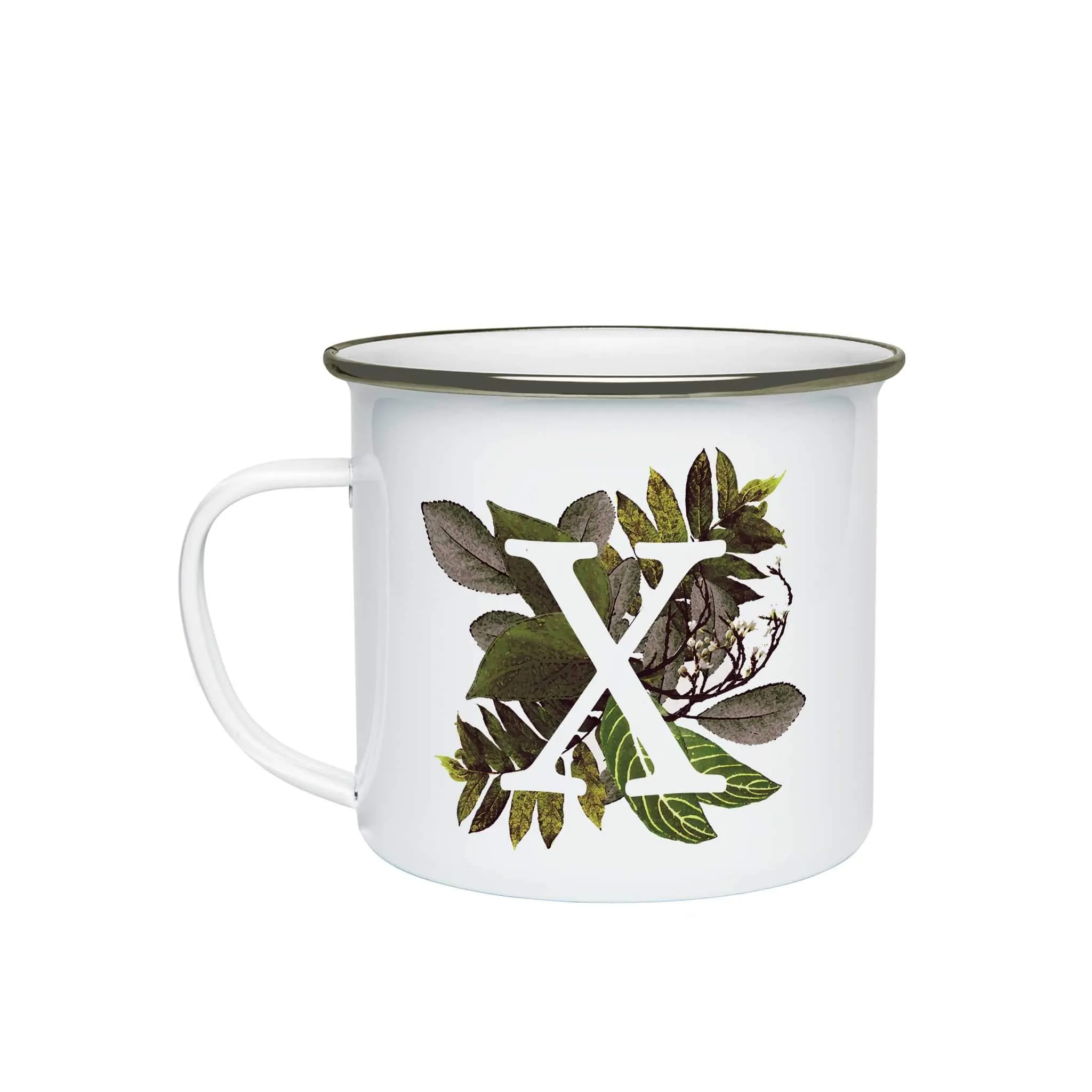 Botanical Monogram Enamel Mug