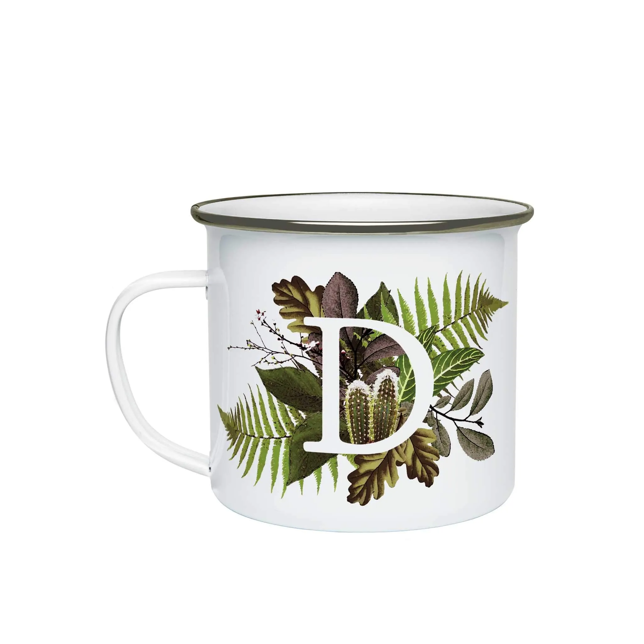 Botanical Monogram Enamel Mug