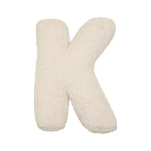 Boucle Letter Cushion K | Teddy Letter Cushion