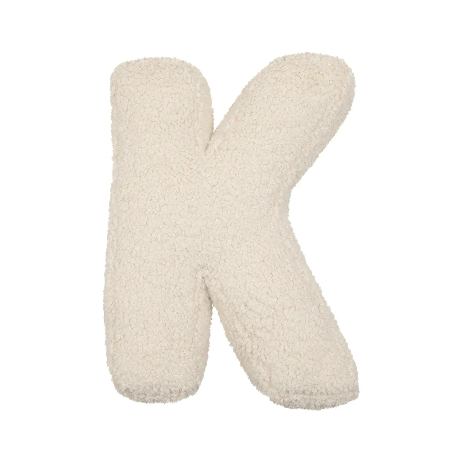 Boucle Letter Cushion K | Teddy Letter Cushion