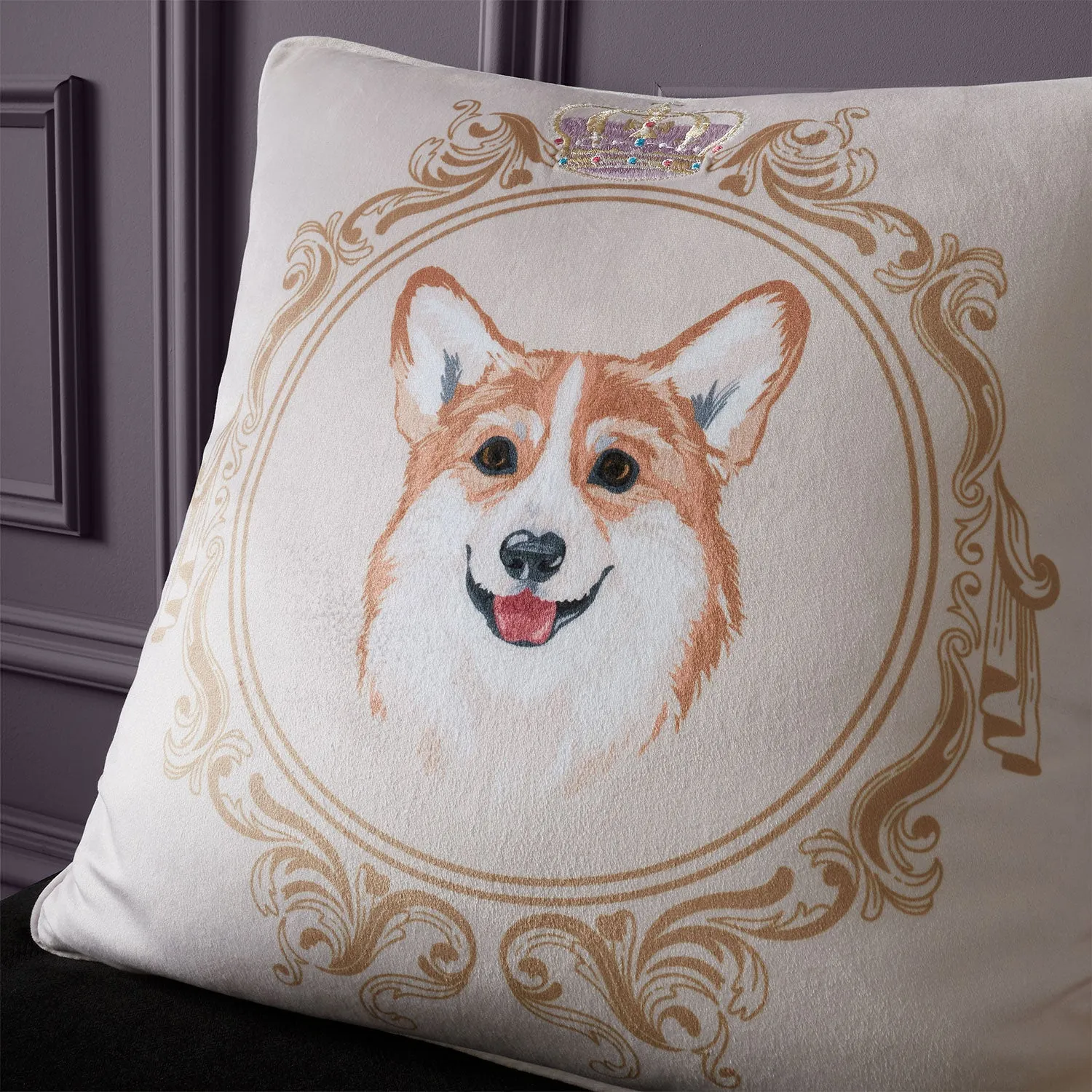 Bridgerton By Catherine Lansfield Mr Newton Corgi Cushion (45cm x 45cm)