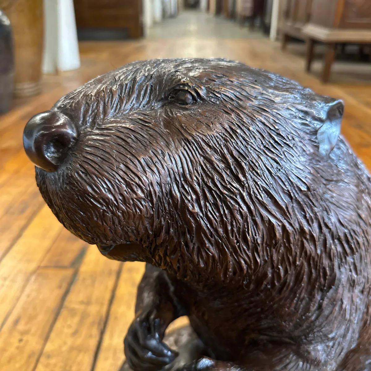 Bronze Beaver Statue