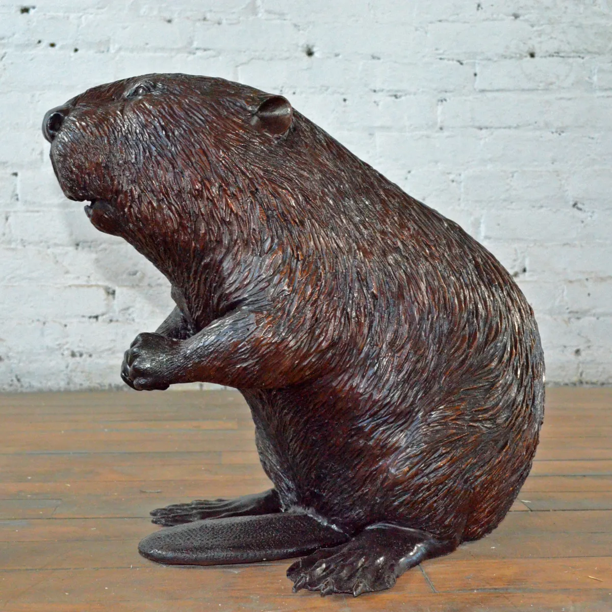 Bronze Beaver Statue