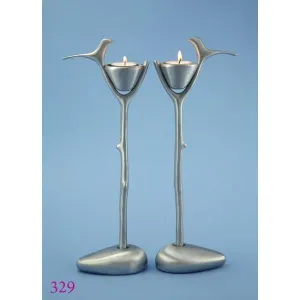 Candle Holders - Art Nouveau Birds