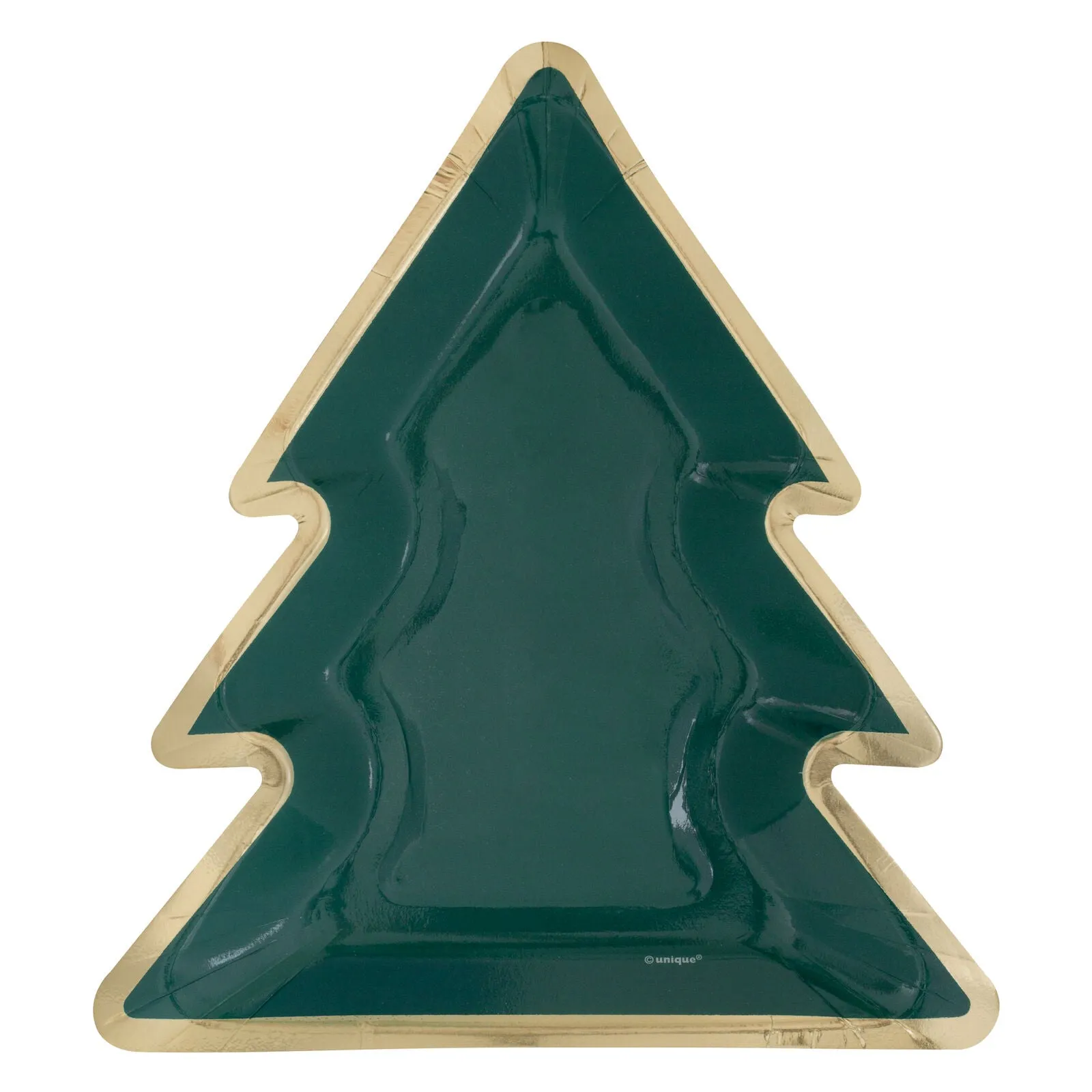 Christmas Holly Days Tree Shaped Paper Plates 8" | 8 ct