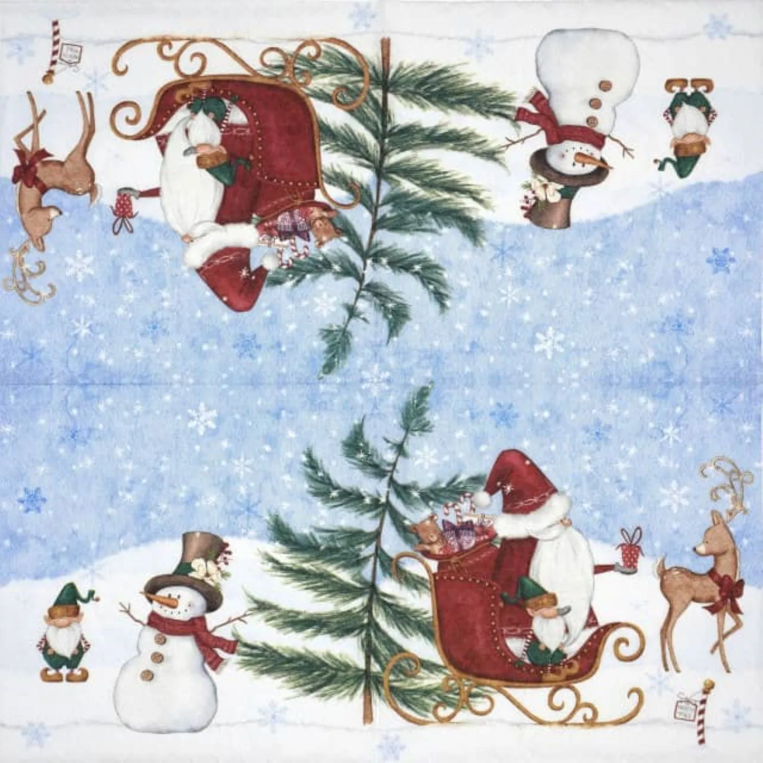 Christmas Paper Napkins At the North Pole