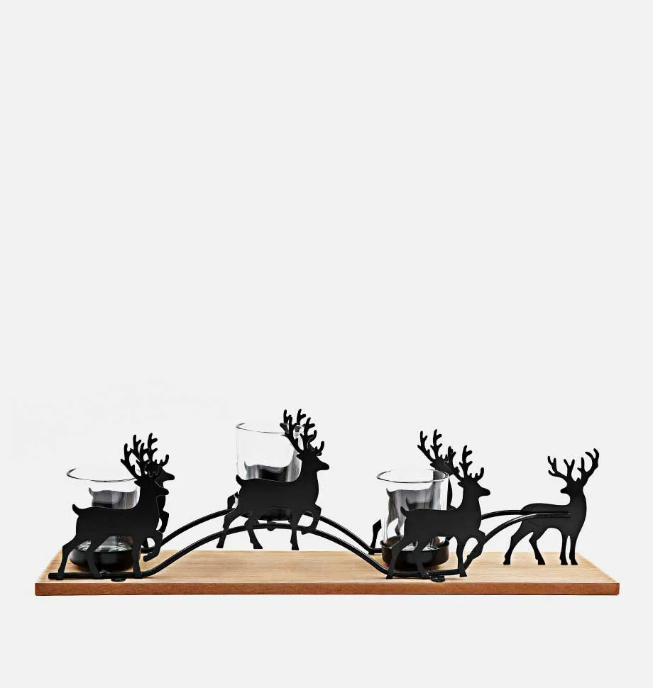 Christmas Sleigh Triple Tealight Holder