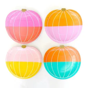 Colorful Pumpkin Plates