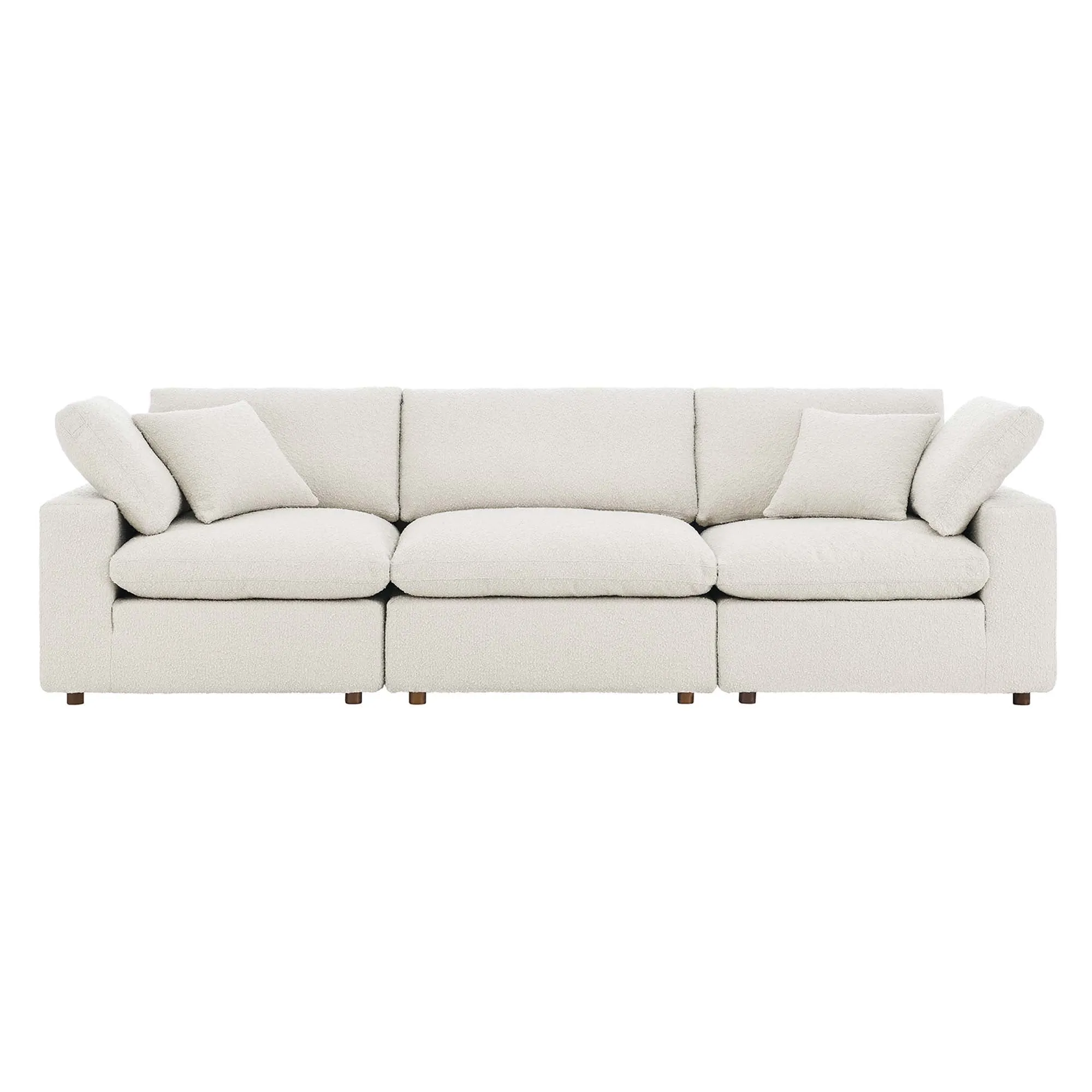 Commix Down Filled Overstuffed Boucle Fabric 3-Seater Sofa by Modway