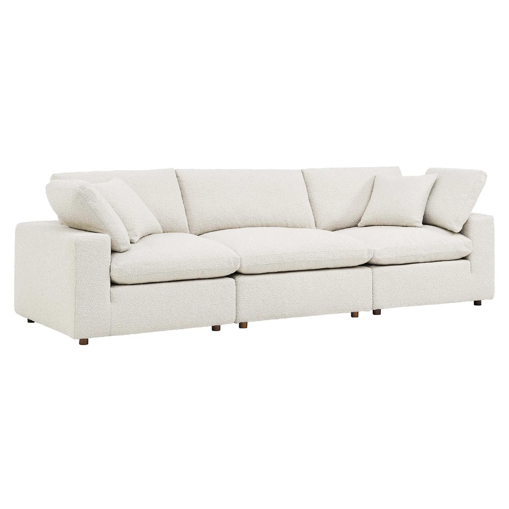 Commix Down Filled Overstuffed Boucle Fabric 3-Seater Sofa by Modway