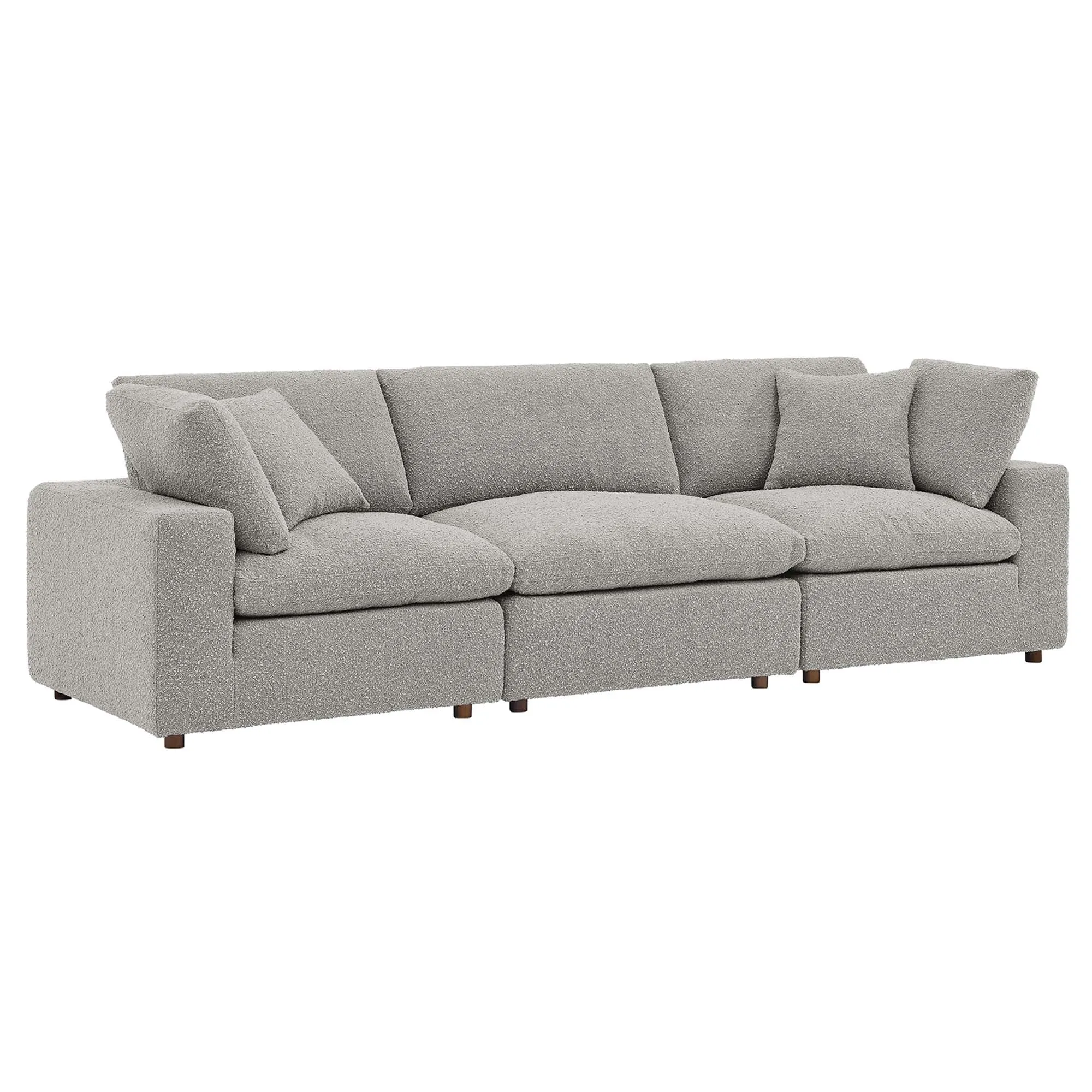 Commix Down Filled Overstuffed Boucle Fabric 3-Seater Sofa by Modway