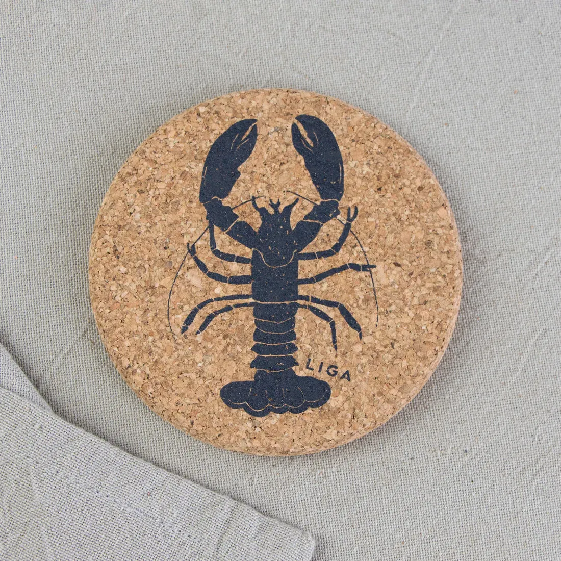 Cork Coasters | Lobster Grey