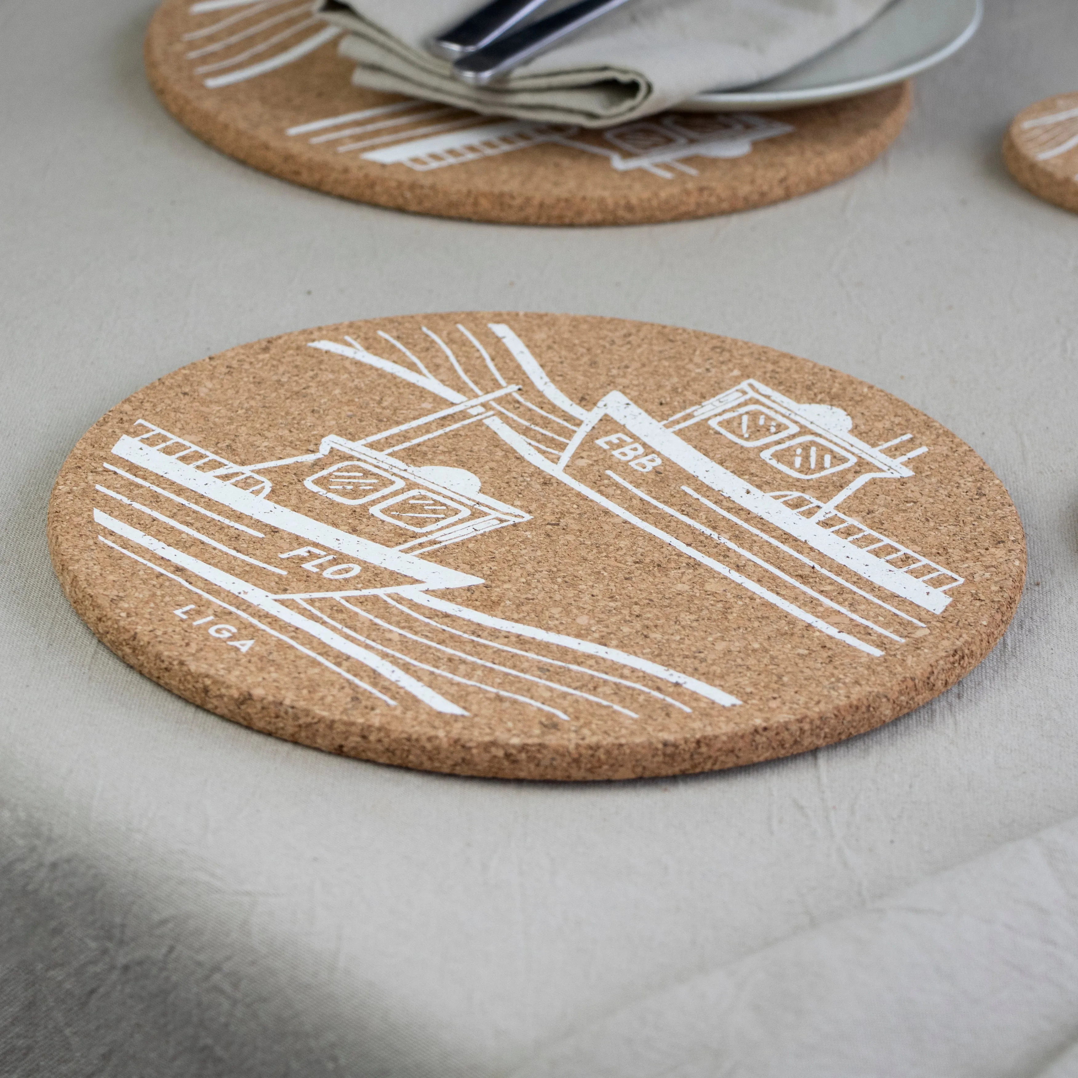 Cork Placemat Set  Ebb &Amp; Flo