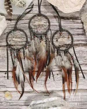 Dark Brown Gemstone Vision Seeker Dreamcatcher 2.5"