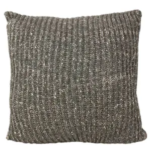 Dark Grey Langham Knit Cushion (40cm)