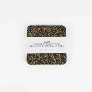 Dash Recycled Rubber & Cork Coasters | Square