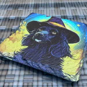 Dogs with Jobs Slate Coasters - Witch Dog