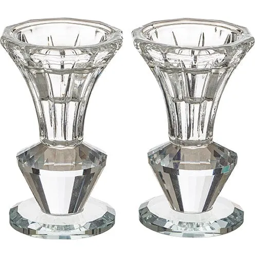 Elegant Crystal Candlestick 9 Cm