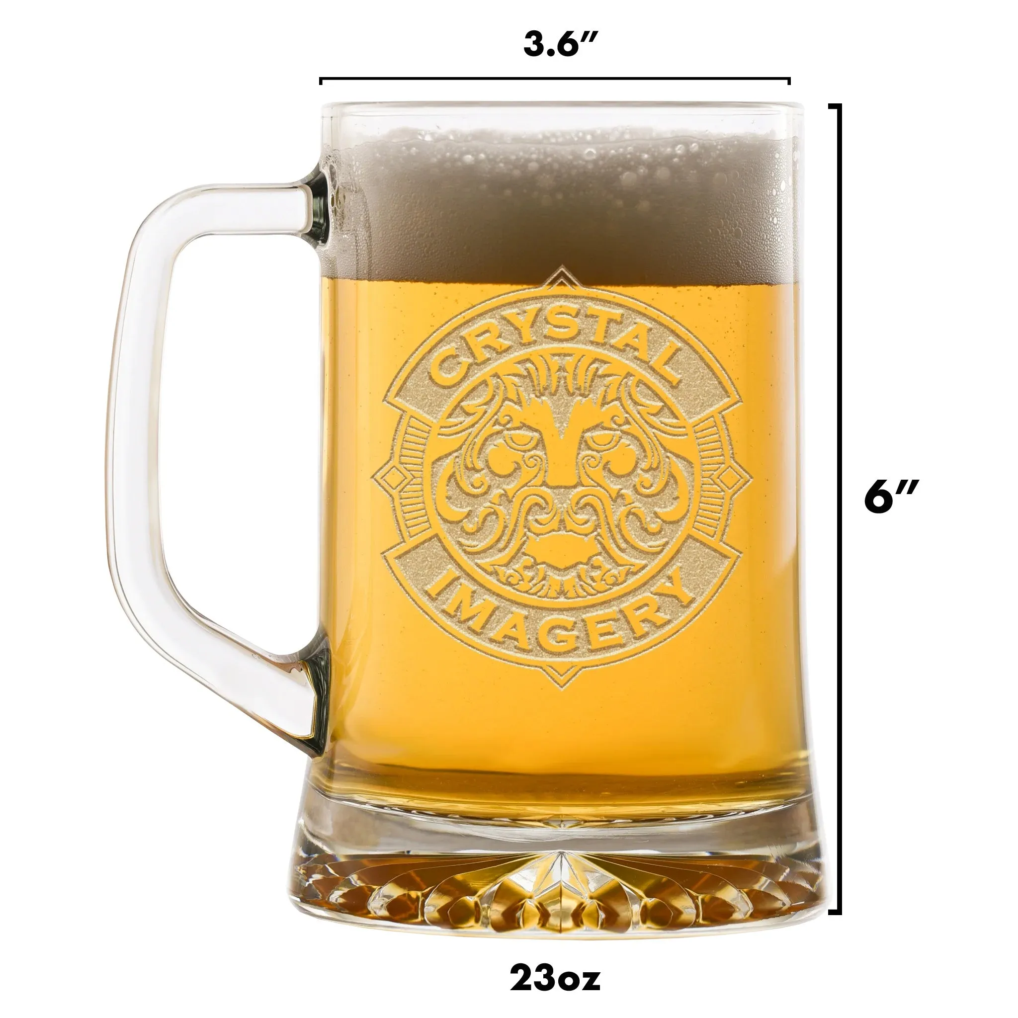 Engraved Monogram Beer Mugs