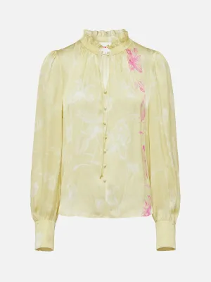 EP YAYING Chinese Style Silk Printed Shirt