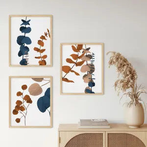 Eucalyptus Leaves Wall Art with Terracotta