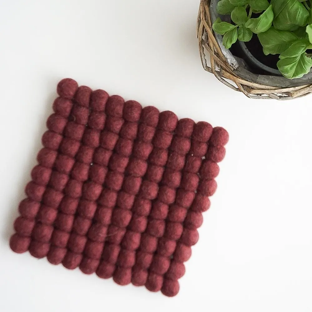 Fairtrade Wool Felt Hand Made Trivet/Placemat