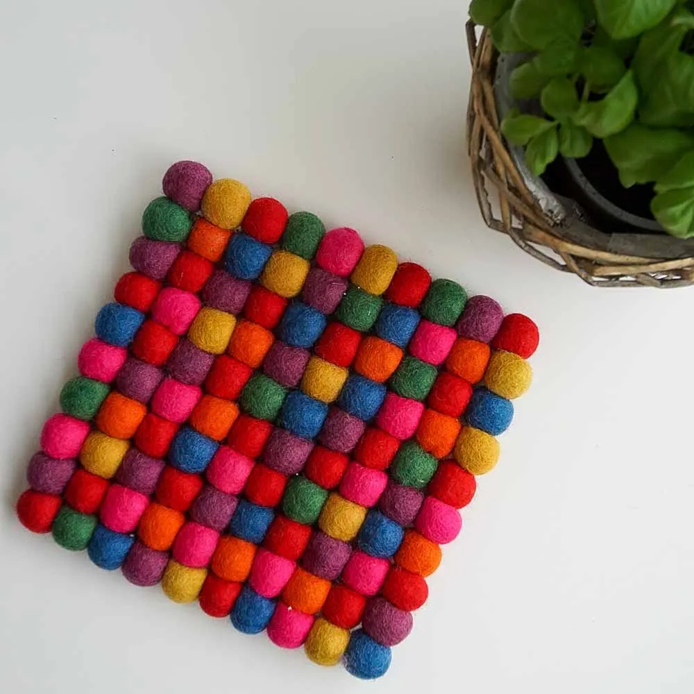 Fairtrade Wool Felt Hand Made Trivet/Placemat