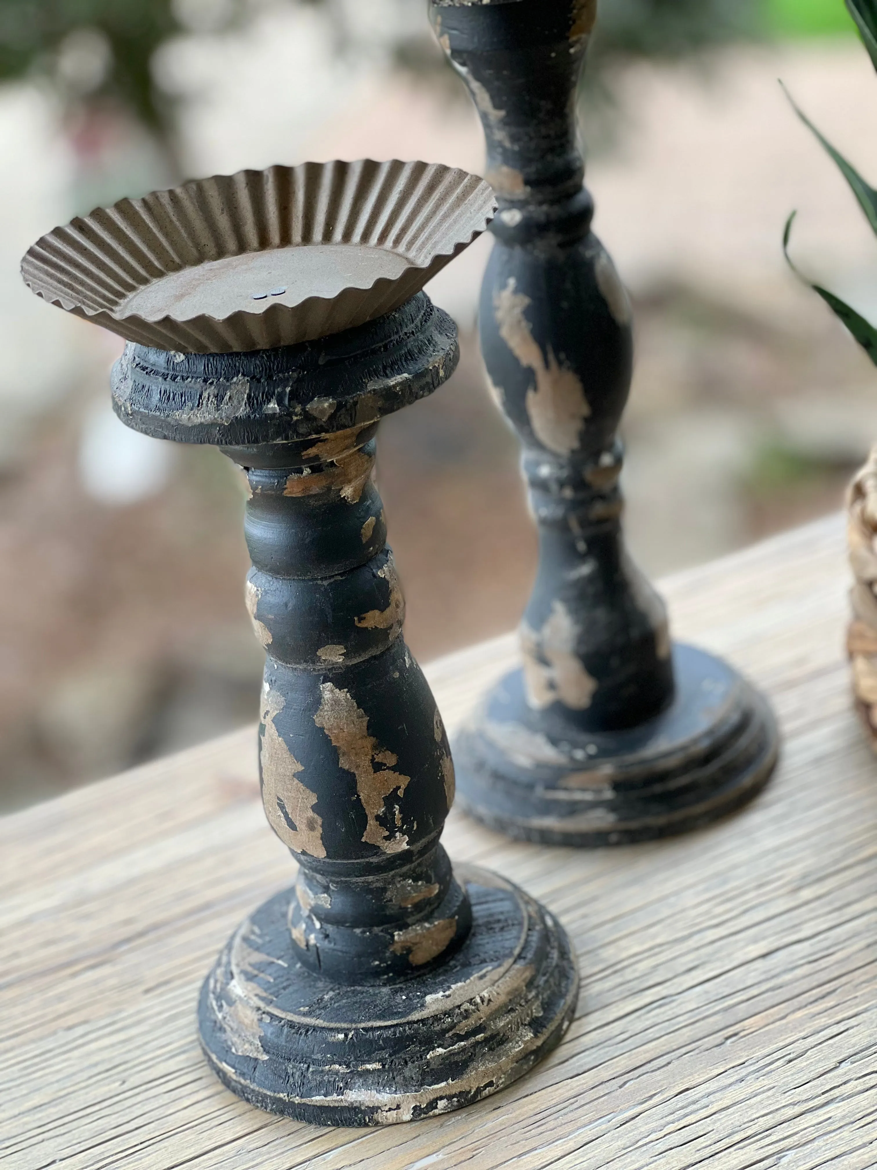 “Farmhouse Feel” Candle Holders