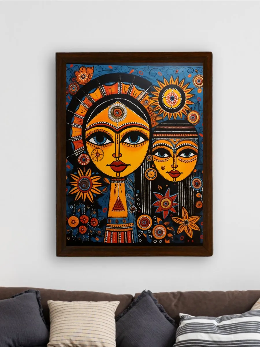 Find Your Connection: Sowpeace Handcrafted Abstract Art – Premium Indian-Inspired Canvas Print for Elegant Home Interiors