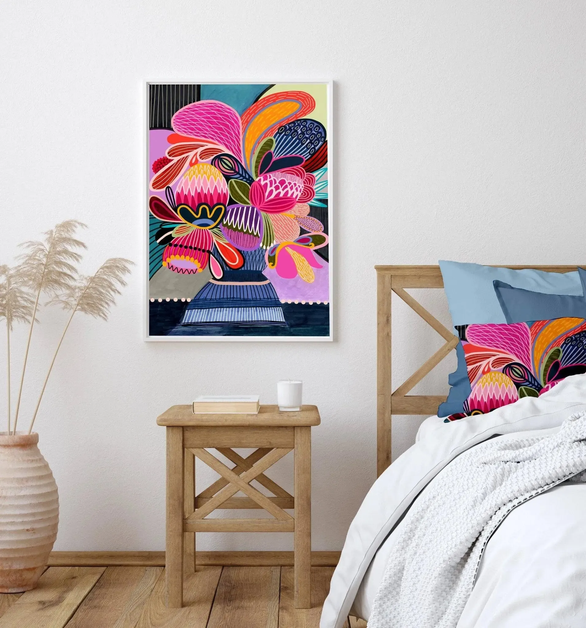 Floral Fiesta Colour Pop Wall Art Print