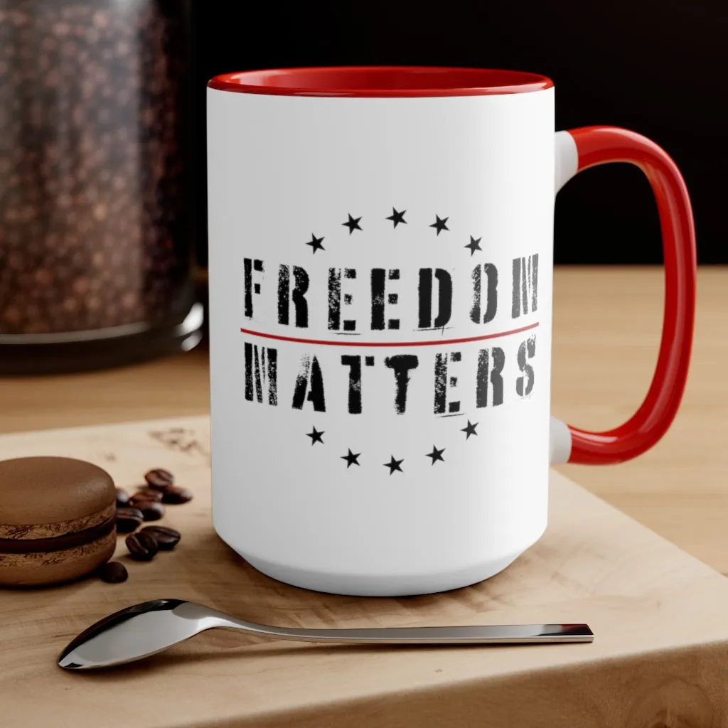 Freedom Matters Mug (3 colors, 2 sizes)