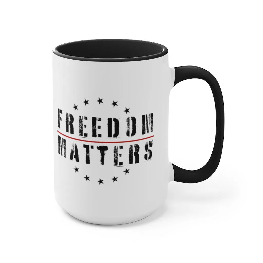 Freedom Matters Mug (3 colors, 2 sizes)