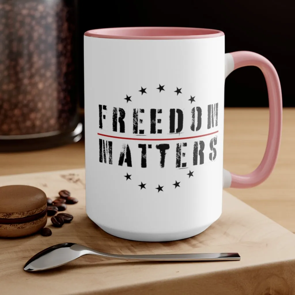 Freedom Matters Mug (3 colors, 2 sizes)