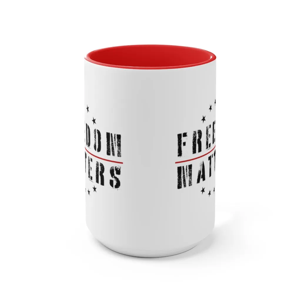 Freedom Matters Mug (3 colors, 2 sizes)