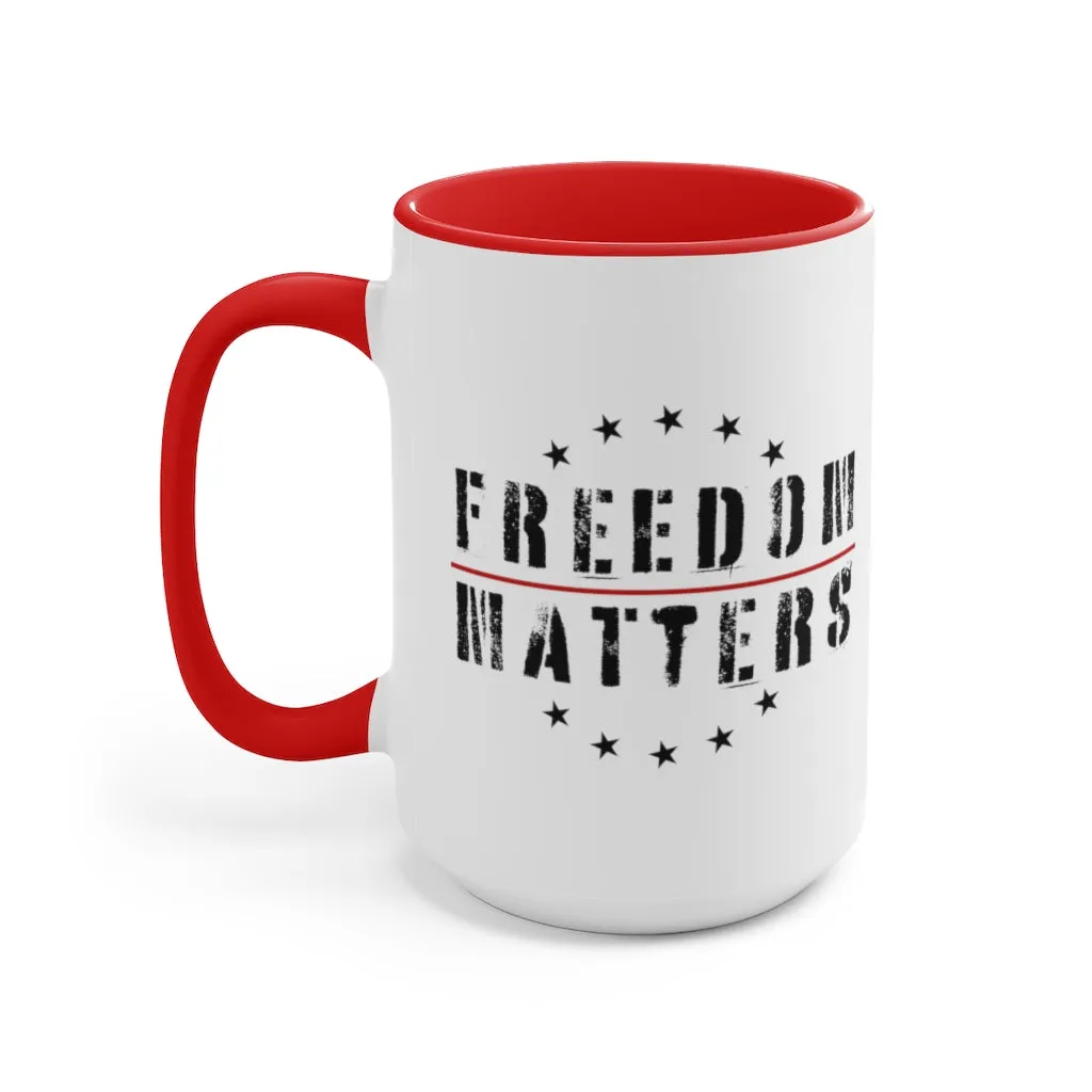 Freedom Matters Mug (3 colors, 2 sizes)