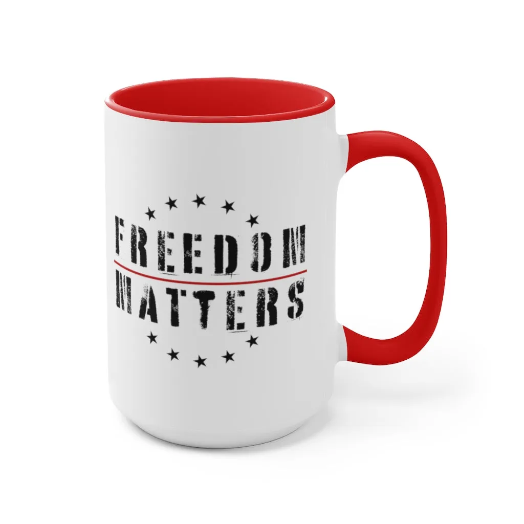 Freedom Matters Mug (3 colors, 2 sizes)