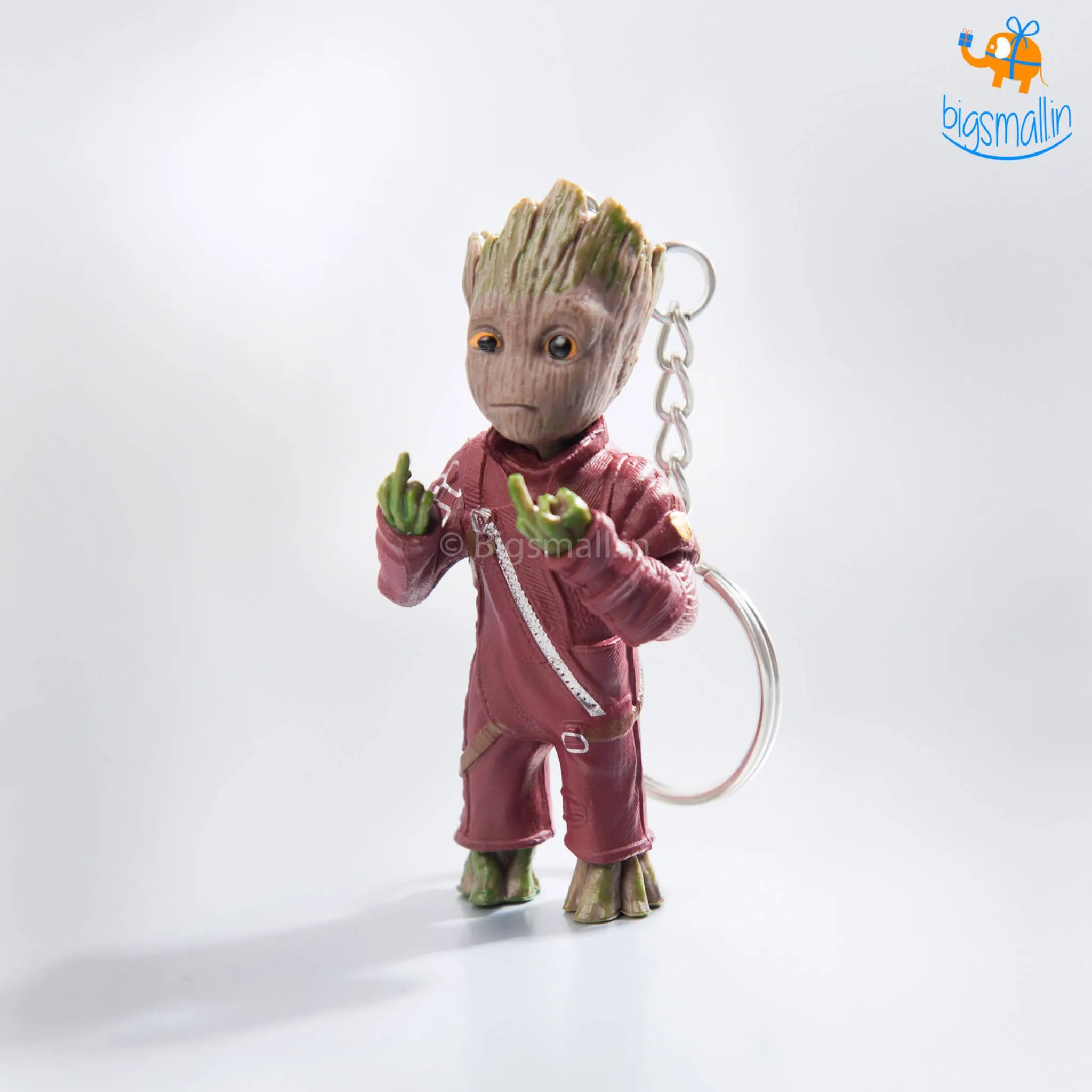 Funny Groot Middle Finger 3D Keychain