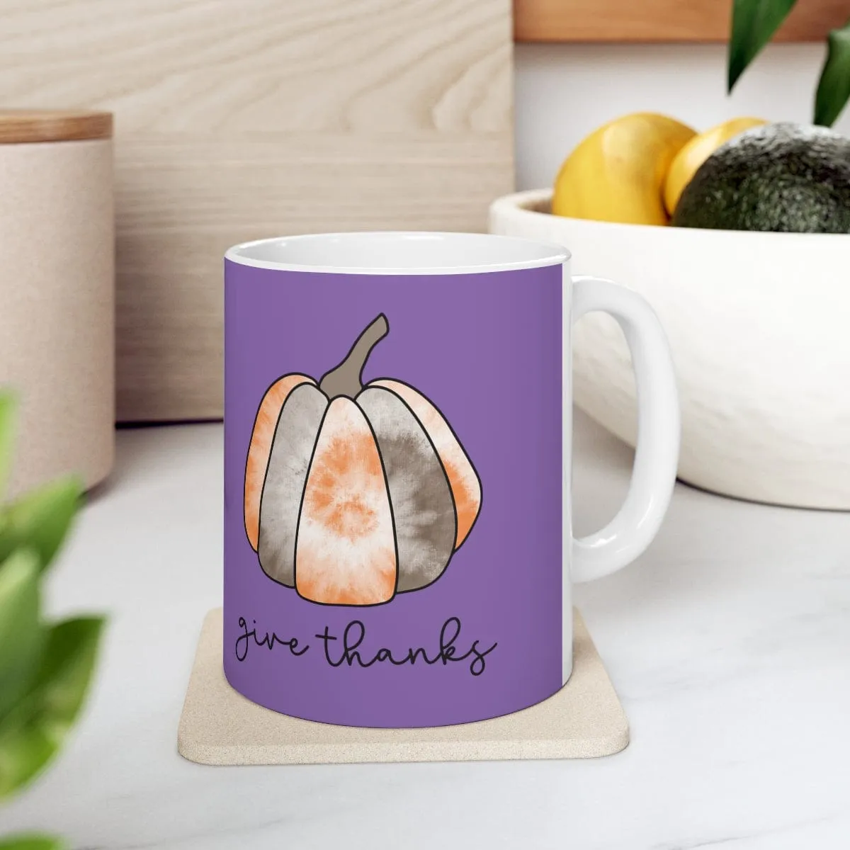 Give Thanks Mug - Christian Mug - Bible Verse Mugs - Scripture Mugs