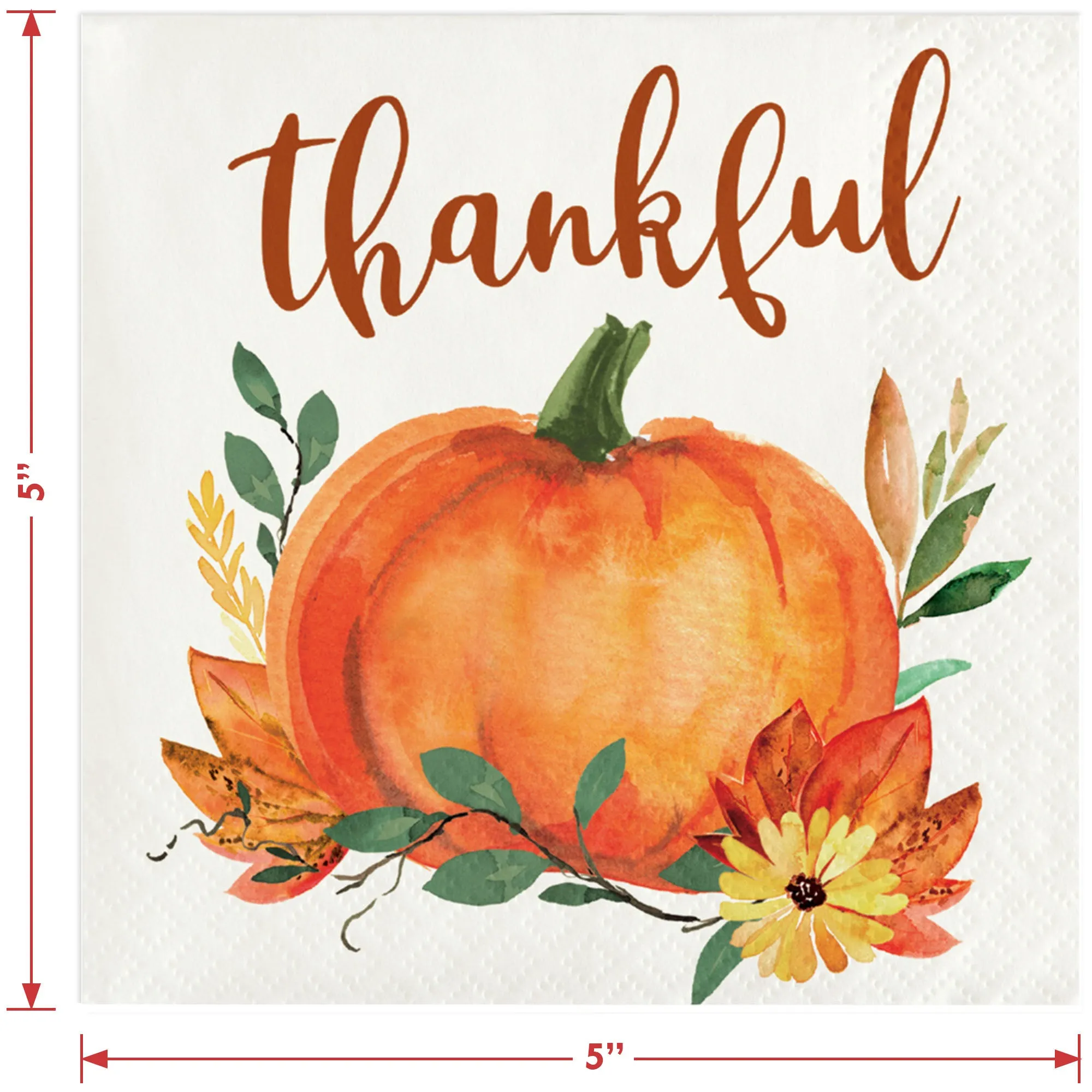 Giving Thanks Colorful Harvest Paper Dessert Plates, Napkins, and Forks for Fall Parties and Thanksgiving Meals (Serves 16)