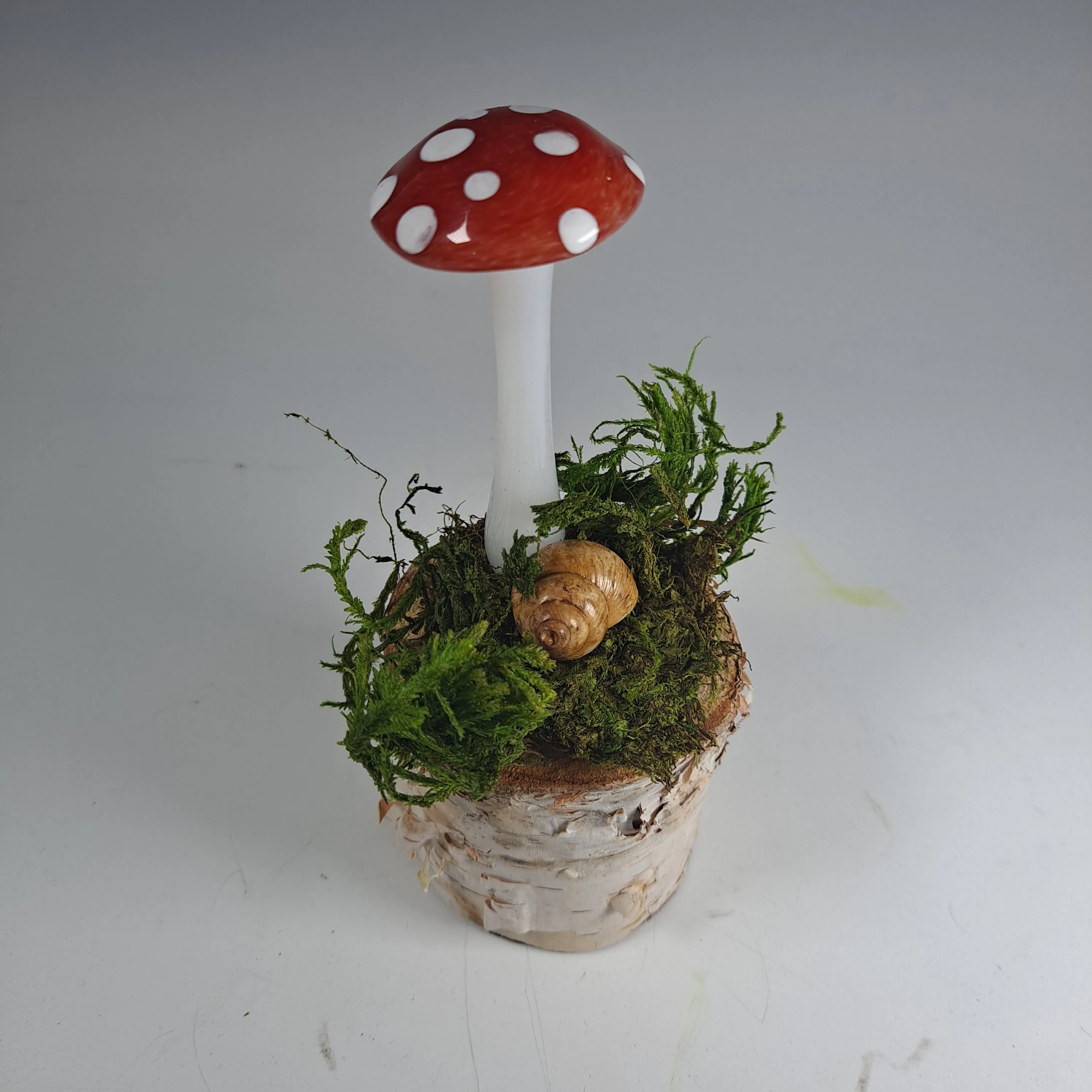 Glass Mushroom Sculptures, Amanita mushroom