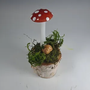 Glass Mushroom Sculptures, Amanita mushroom