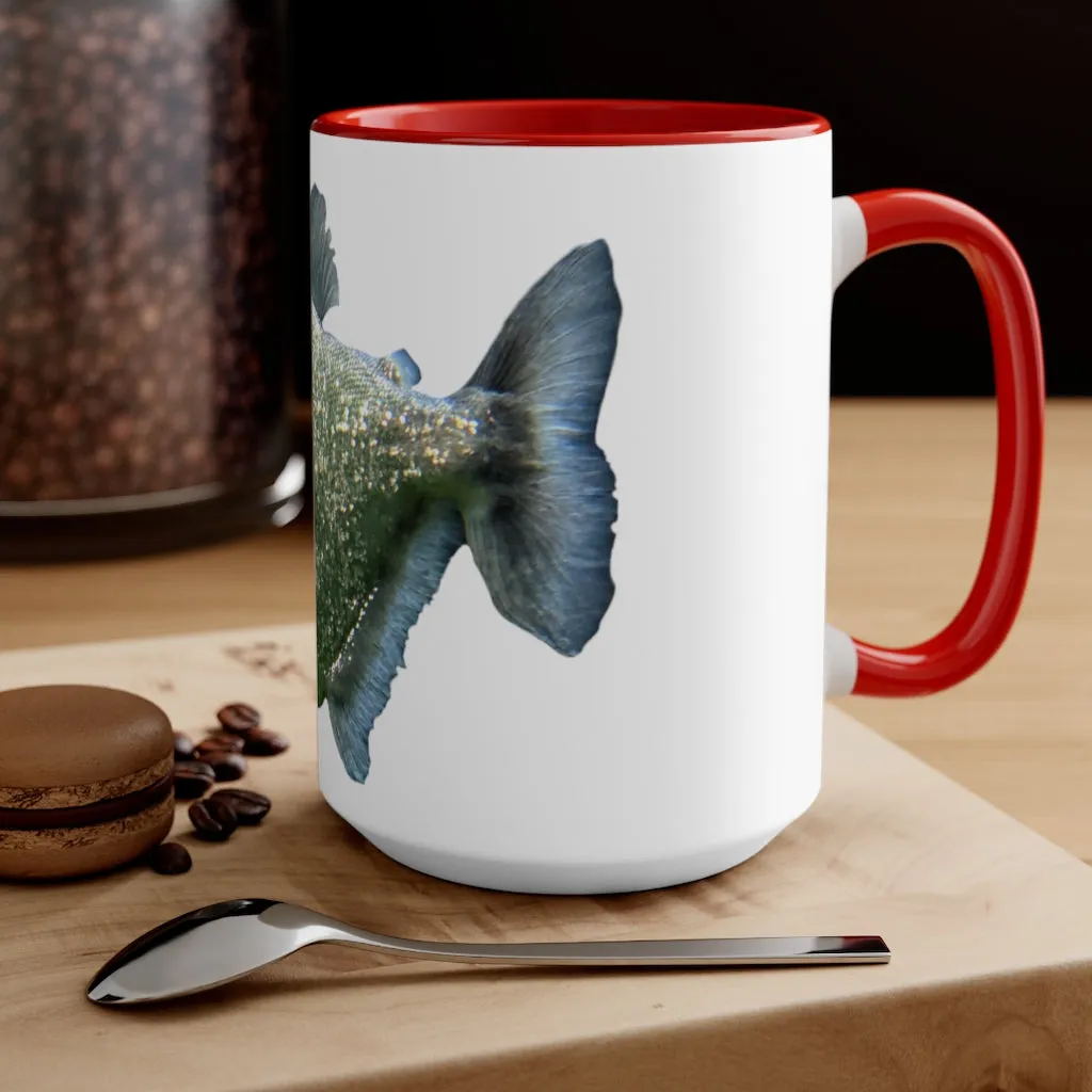 Glitter Green Fish Accent Mug